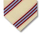 Gravata Coordinati Infantil amarela com listras nas cores, azul, vinho e bege